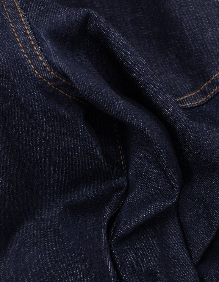 Jean flare bleu brut boutons apparents Femme-5