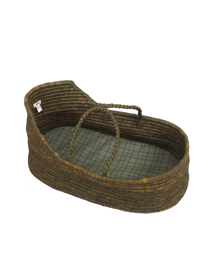 NORO khaki Moses basket and cotton mattress-3