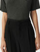 Pantalón traje ancho negro tiro alto mujer-4