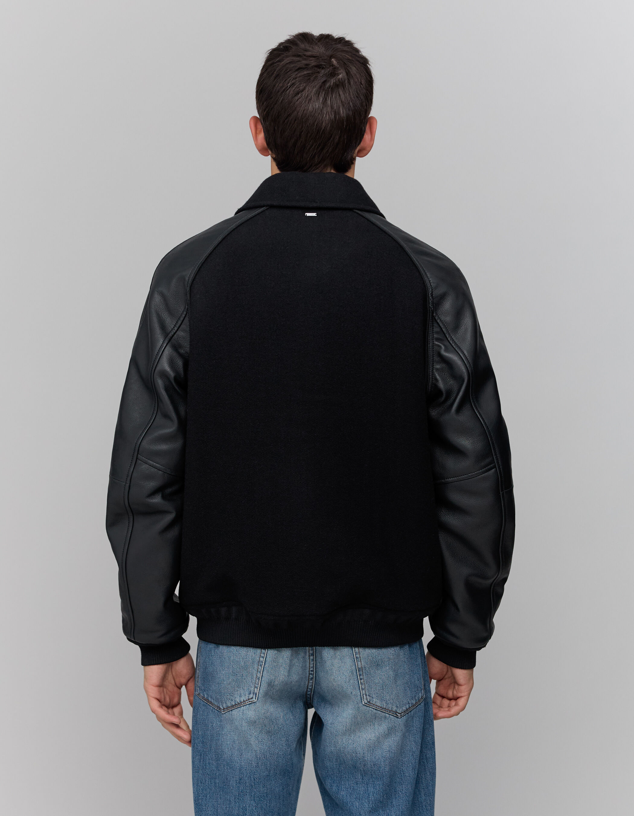 Blouson teddy noir clearance
