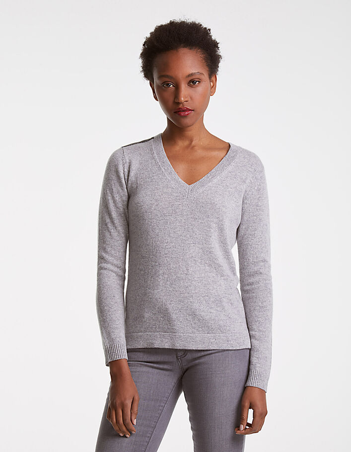 Women's grey cashmere sweater - IKKS