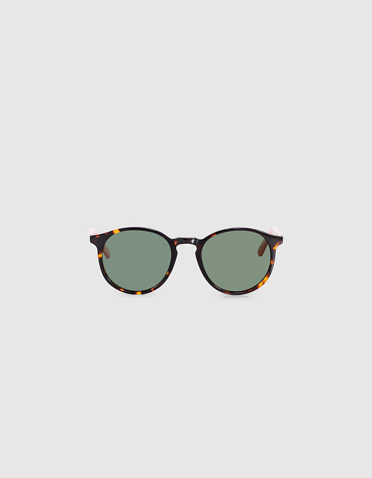 Lunettes solaires mixtes à écailles branches abricot-2