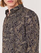 Zwart SLIM overhemd print gele bloemen Heren-2