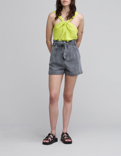 Top amarillo con lazo en el cuello - IKKS