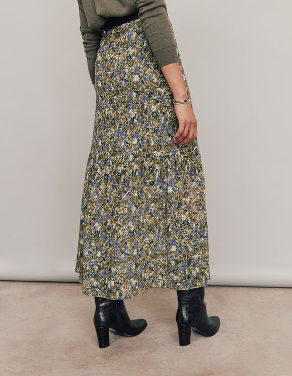 Pith within Abnormal Lange wijde rok in voile bloemen dames