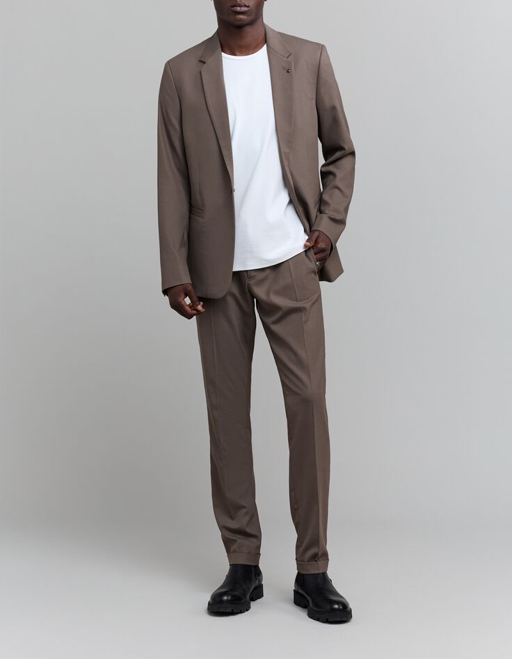 Veste de costume châtain Homme-2 Veste de costume châtain Homme-2