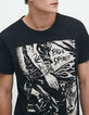 Tee-shirt noir &agrave; visuel tattoos rock Homme-1