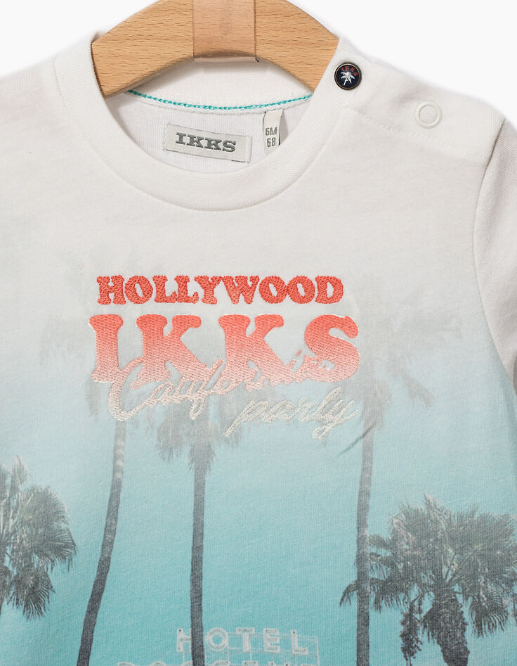 Camiseta blanca Hollywood IKKS bebé niño -2