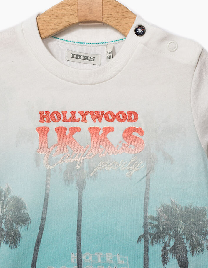 Baby boys' white IKKS Hollywood T-shirt  - IKKS