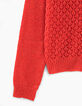 Cárdigan rojo lipstick mohair mezclado calado I.Code-3