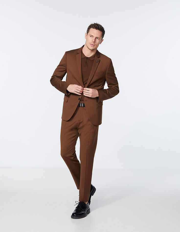Veste de costume moka TRAVEL SUIT Homme-6
