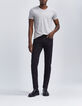 Schwarze SLIM-Herrenjeans aus Fleece-Denim Lemmy-7