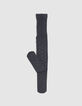 Dunkel marineblaue Mädchenstrumpfhose mit Blitzprint-1