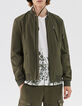 Men’s khaki nylon bomber jacket with zipped pockets-2