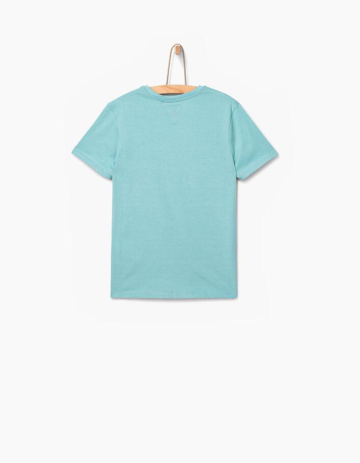 Lagunenblaues Jungen-T-Shirt mit Streifen WAY  - IKKS