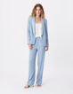 Women's blue fluid oversized suit jacket-1