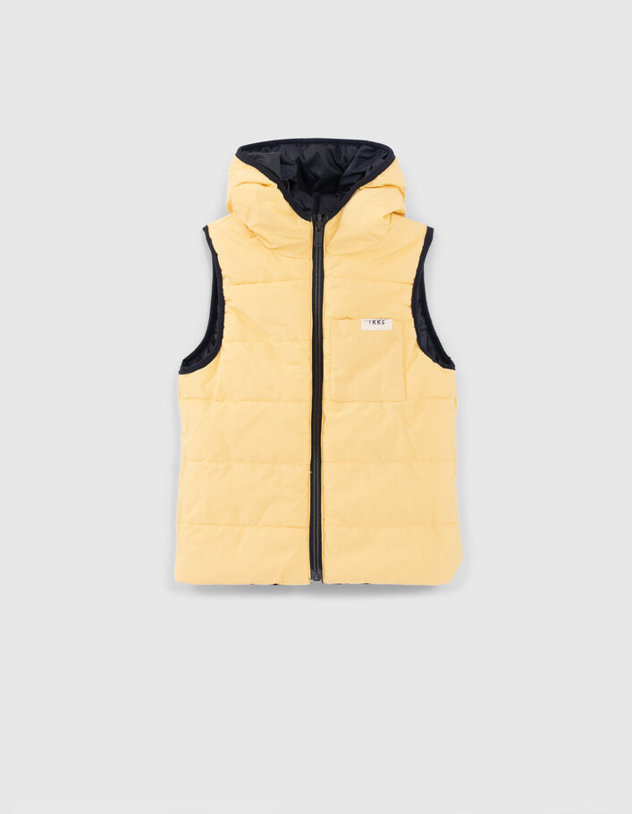 Boys’ navy and yellow reversible bodywarmer - IKKS