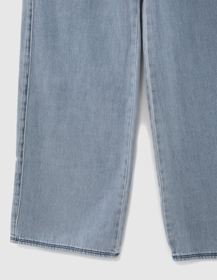 Blauwe baggy jeans biokatoen meisjes-6