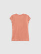 Camiseta polvorienta rosa IKKS - CATWOMAN con lentejuelas-4