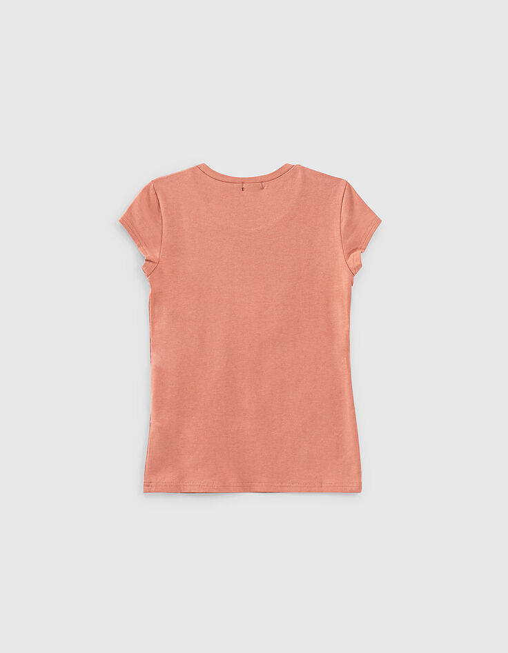 Camiseta polvorienta rosa IKKS - CATWOMAN con lentejuelas-4