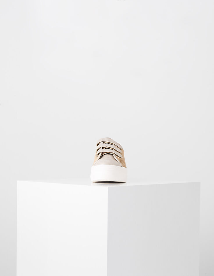 Women’s gold camel No Name Plato Straps trainers-2