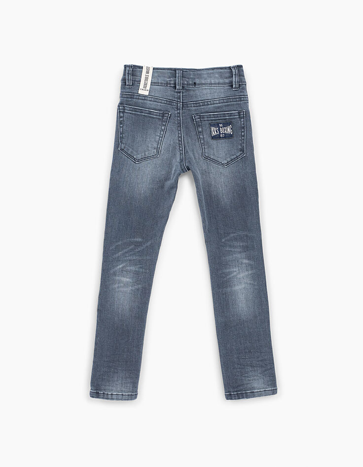 Vaquero skinny blue grey con parches niño -5