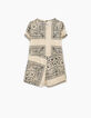 Girls’ ecru bandana print playsuit-3