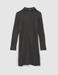 Girls’ grey ribbed shirt dress-3