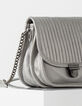 Women’s The Cameraboy silver smooth leather bag-4