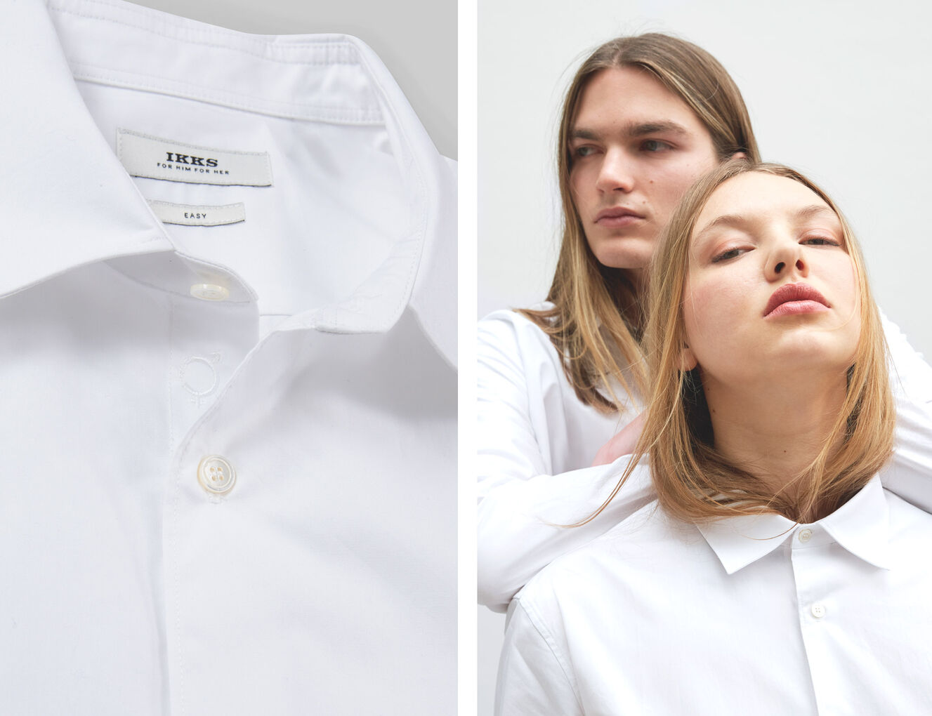 Unisex white organic cotton Gender Free shirt - IKKS-4
