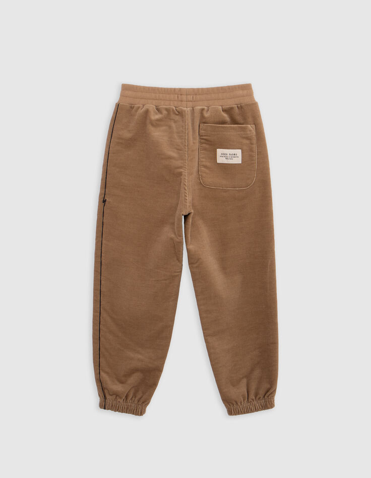 Kamelfarbener Samt-Jogginganzug milleraies boy-3