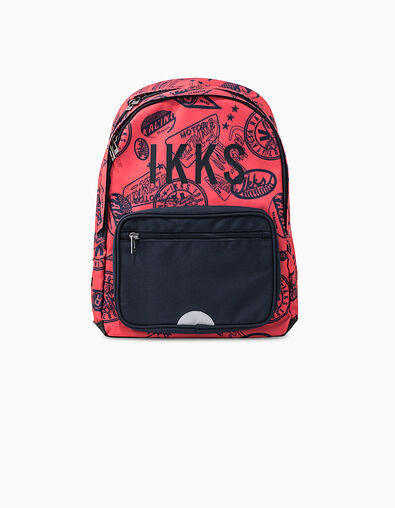 Boys' red IKKS backpack  - IKKS