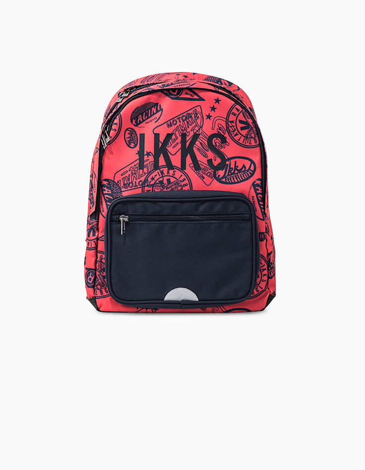 Boys' red IKKS backpack -1
