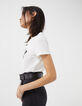 Tee-shirt en coton bio écru  visuel message femme-5