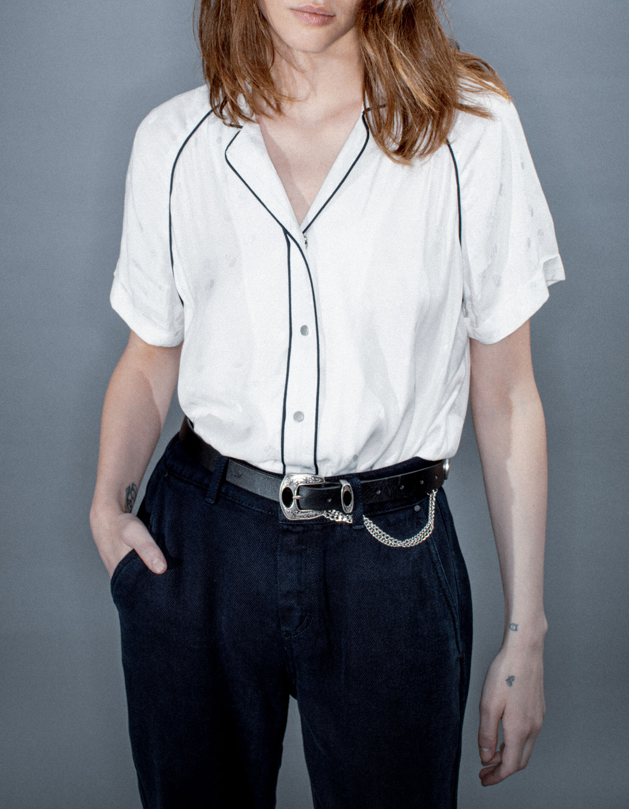 Chemise rock femme sale