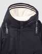 Baby boys’ navy fur-lined hooded parka-2