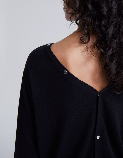 Women’s black reversible knit cardigan