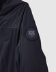 Parka navy bi mati&egrave;re &agrave; capuche fourr&eacute;e gar&ccedil;on -5