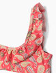 Maillot de bain 2 pièces rose imprimé fille -2