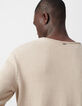 Men’s flax knit sweater with rolled edges-5