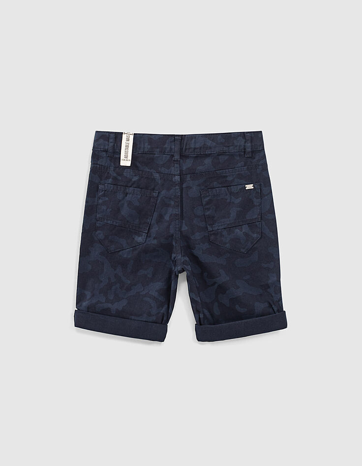 Bermuda navy motif camouflage garçon -3