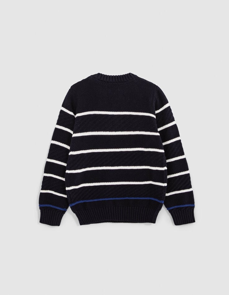 Pull marinière coton bio tricot fantaisie garçon-3