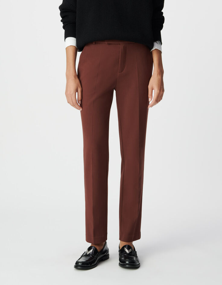 Braune taillierte Damenhose-2