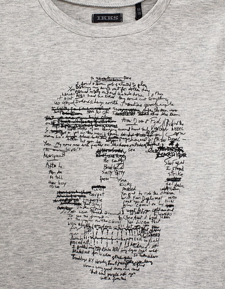Boys’ grey T-shirt with skull-writing-2 Boys’ grey T-shirt with skull-writing-2