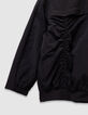 Girls’ black mixed fabric jacket-7
