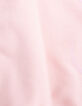 Pink monogrammed velour sweater for girls-7