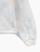 Pastellgr&uuml;nes Crop-M&auml;dchensweatshirt mit Tie-Dye-Print-4