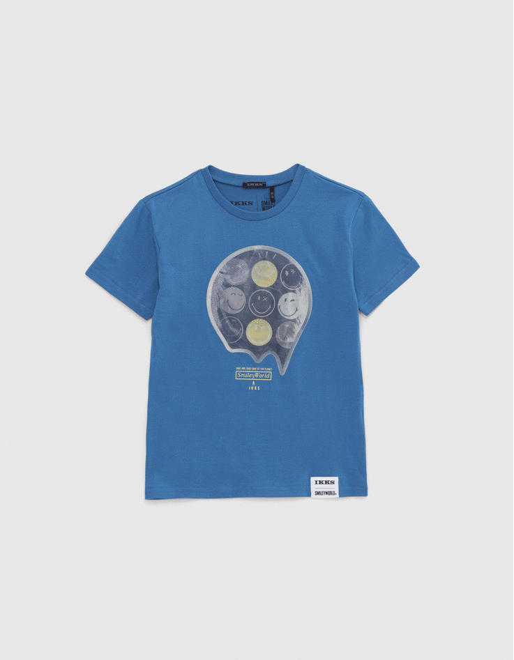 Boys’ blue T-shirt with lenticular SMILEYWORLD image-9