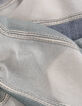 Foulard bleu gris motif rayures détails broderies Homme-5