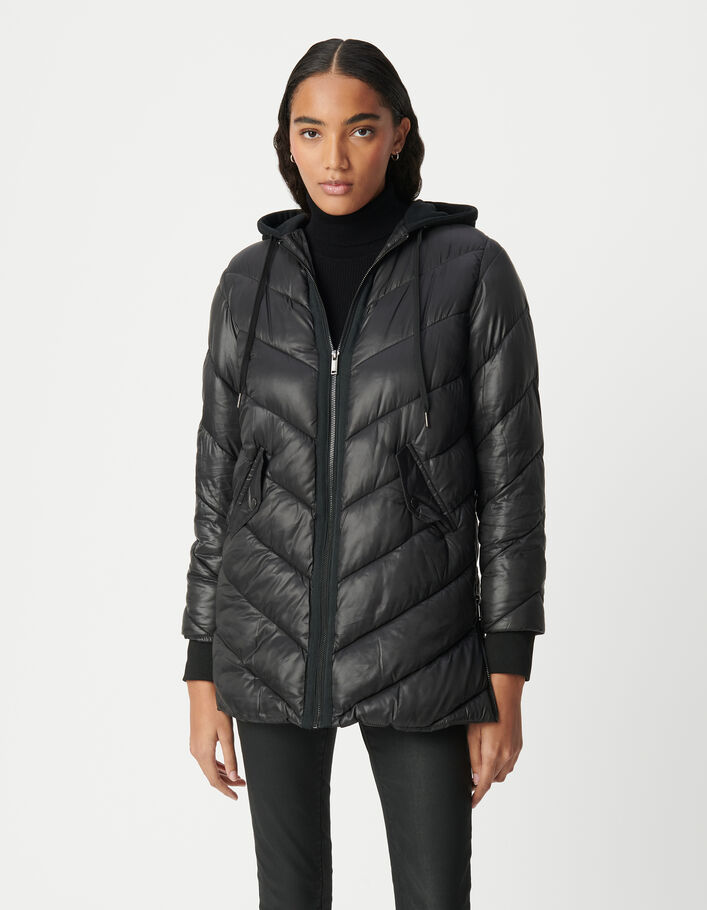 Hood Gilet Femme Ikks Doudoune Longue Ikks Blouson Fille Sous